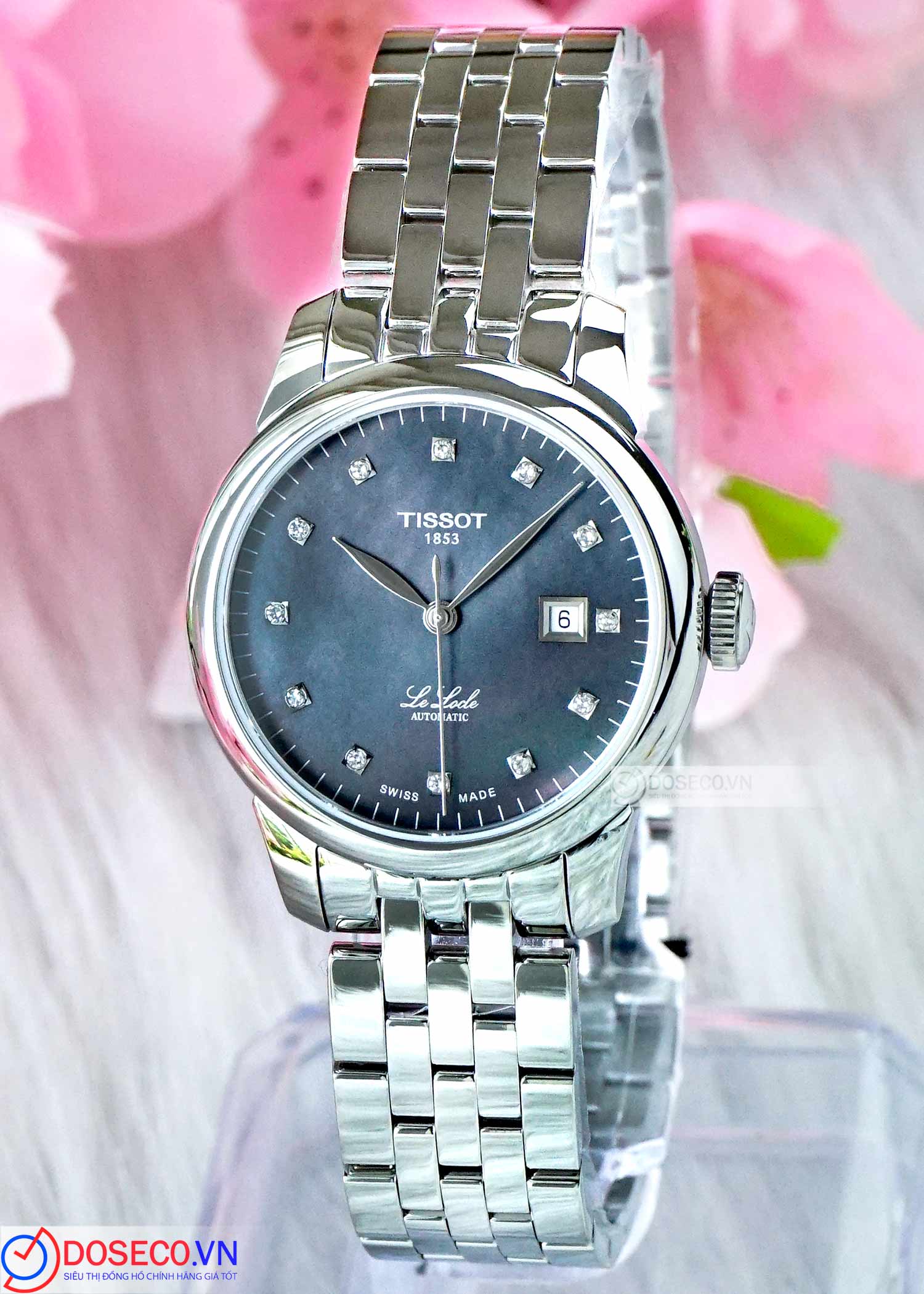 Tissot Le Locle Automatic Lady Mother of Pearl Dial Two Tone Steel Strap Watch For Women - T006.207.22.116.00 main image 0